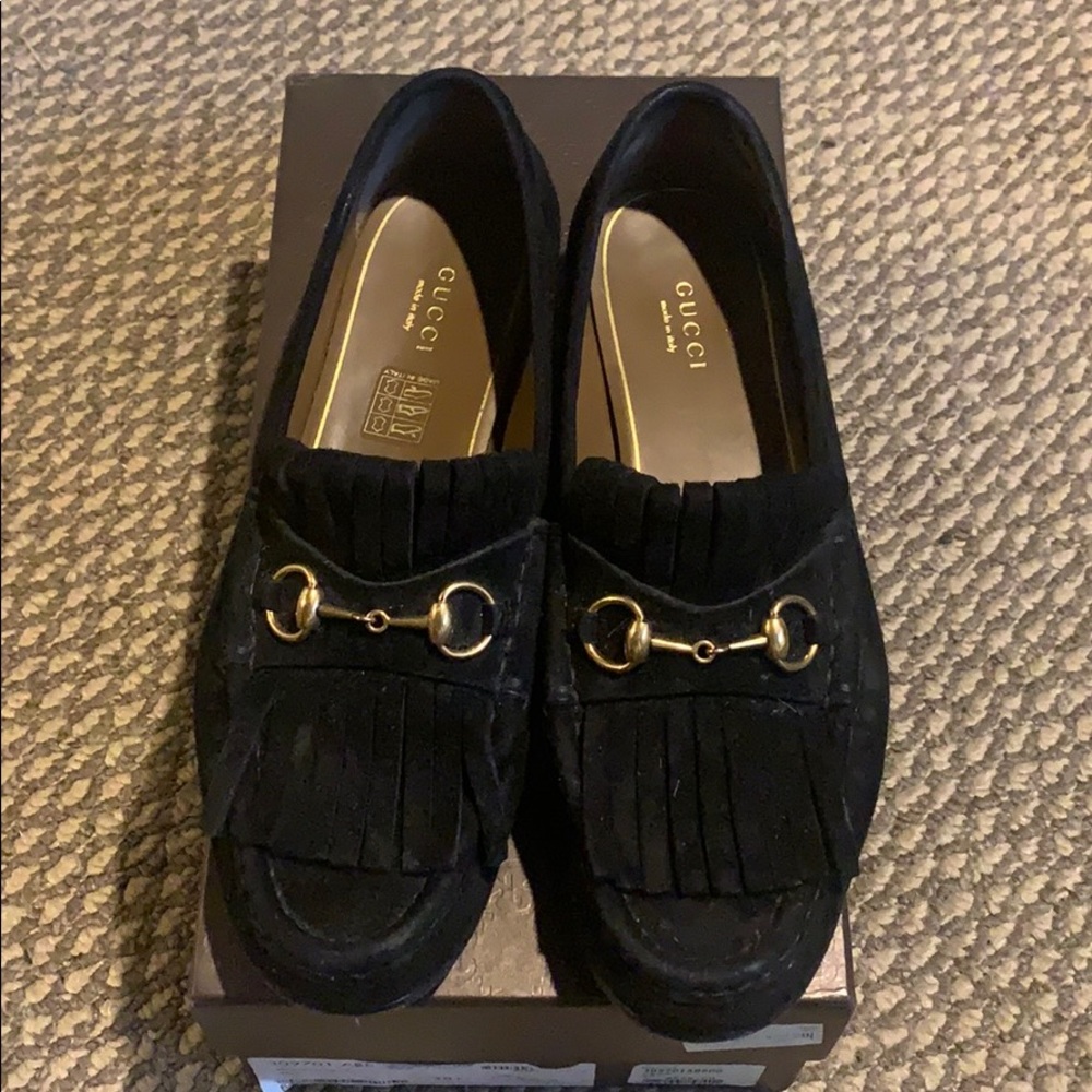 GUCCI Horsebit Fringe Loafers | Sizes: 38.5